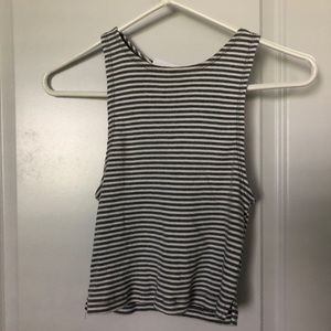 Tank top grey and white stripe